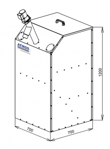Platzsparsilo 300 Liter Zeichnung mit Maße
