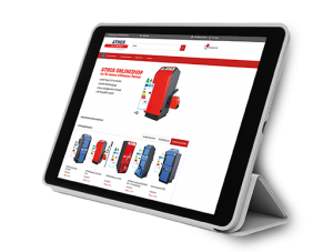ATMOS Onlineshop auf Tablet