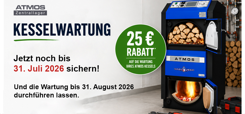 Rabatt-Aktion auf ATMOS Zentrallager Kesselwartung